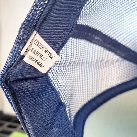 Vintage Funny Fishing Trucker Hat Cap Mesh Snapback Navy-Definition Of Fishing - Picture 6 of 8